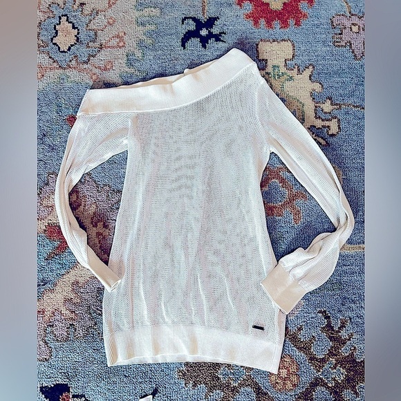 Sweaty Betty Enliven one shoulder knit white tunic  size small - Picture 2 of 6